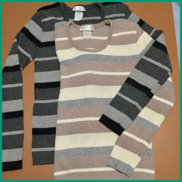 2 Striped Sweaters, sz M - Picture 6 of 6